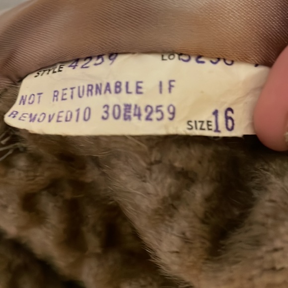 Vintage 1950s Borre Sportowne Women's Faux Fur Swing Coat Size  16 Brown Jacket - Picture 8 of 12